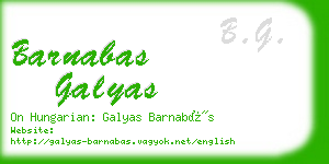 barnabas galyas business card